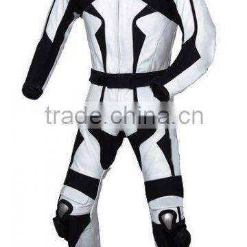 Men 2-Pc Professional Motorcycle Leather Suit