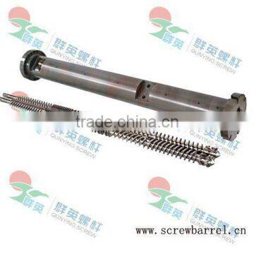 PVC parallel double screw and cylinder for plastic machine