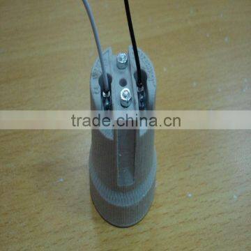 F519 ceramic lamp holder E27 socket Set-screw termial for the cable