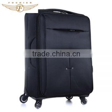 new polyester black trolley luggage