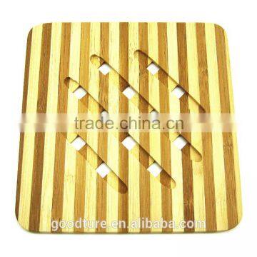 Two Color Strips Big Bamboo Placemat Table Mat Coaster Handmade Mats And Pads