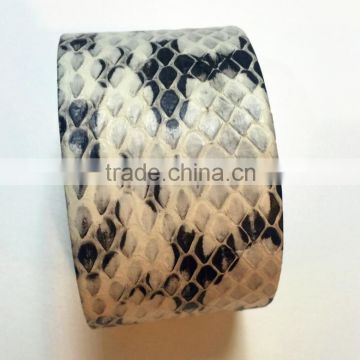 vintage real snake skin leather wristband cuff bangle for women