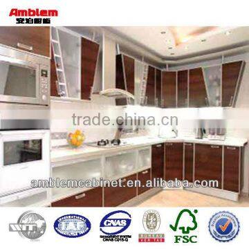 M22 Modern Melamine Kitchen Design with Glass