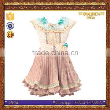 Latest Flowers Decoration one piece cute 3 year old girl dress