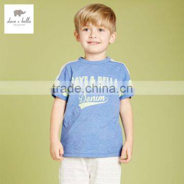 DK0282 dave bella summer baby boys printed t-shirt kids t shirts children tops boys cotton tee