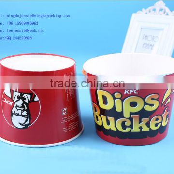 Custom logo printed paper buckets for chicken