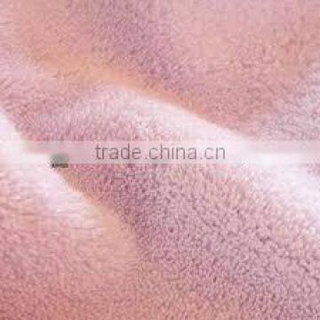 Light pink bathrobe low gram weight coral fleece fabric