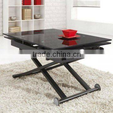 Adjustable temperd glass table-L808H