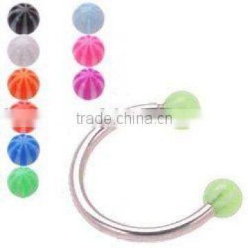 UV Body Piercing Jewerly,UV Circular Barbell