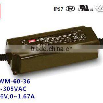 Meanwell constant voltage PWM-60-36 60W 36V pwm dimmable led driver