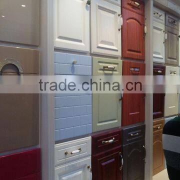 High gloss PVC kitchen cabinet door design