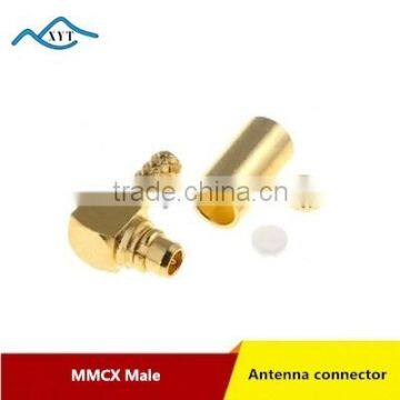 50 ohm Right Angle MMCX male plug rf connector for RG174 cable