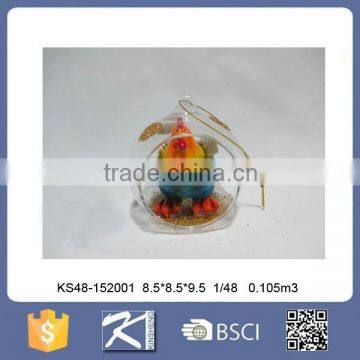 Special rooster and Chicken hanging snow globe for home decoration