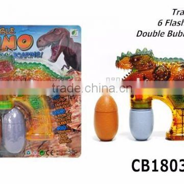 CB1803117 Wholesale Summer Toys 6 Flashing Light Outdoor Toys Eletric Dinosaurs Bubble Gun with Double Bubble Water