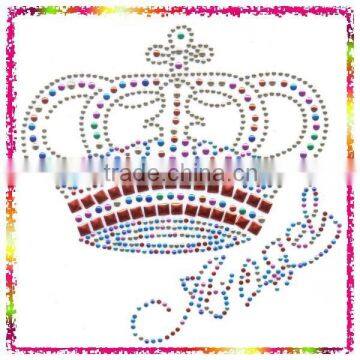 CROWN NAIL-HEAD IRON-ON RHINESTONE TRANSFER