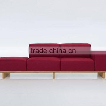 Fashion fabric red sectional sofa HDS1495