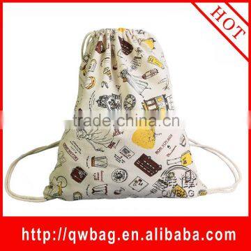2016 Personalized Logo Canvas Cotton Non Woven Drawstring Bag photo-2