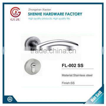 Fancy Entrance wood door Stainless steel lever lock