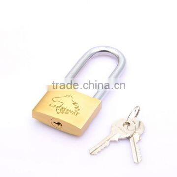 Long Shackle Single Locking Brass Safety Padlock