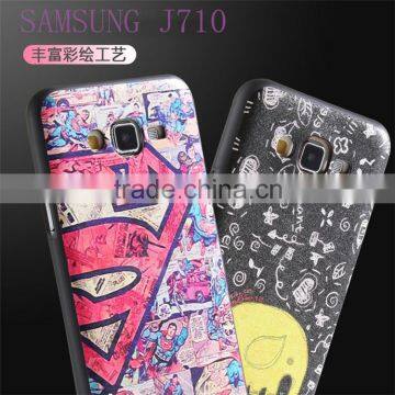 Colored drawing Flower Flag Catoon Soft TPU Silk Skin case for Galaxy 2016 J7 J710/j510