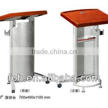 Angle adjustable wooden top metal portable podium (FOHK-8)
