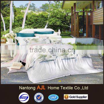 100% Tencel Bed Sheet Set Chinese Style Design Reactive Printed