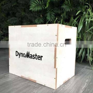 dynomaster crossfit boxes 3-in-1 Wood Plyo Box effective plyometric training box solid fitness jump box