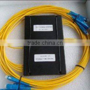 1*4 PLC Fiber Optic Splitter, ABS package, 3.0mm 1.5m Cable, SC/PC Connector for FTTX Networks