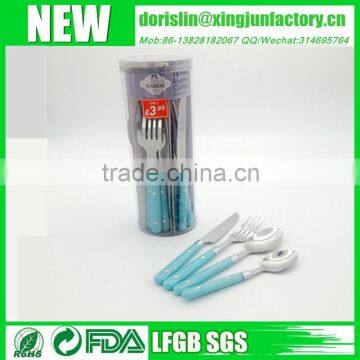 Macaron French Blue Cutlery With Riveted Handle