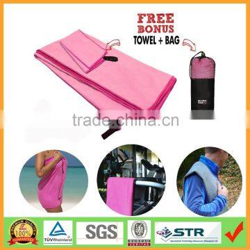 Premium Lightweight Microfiber Towel with Breathable Bag for Travel, Sports and Outdoors