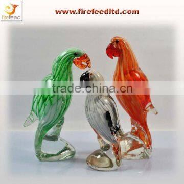 Colorful Parrot Glass Crafts