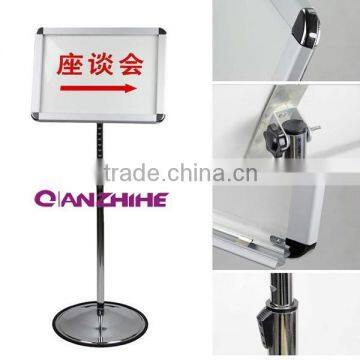 A3 Metal Round Base Telescopic Pole Restaurant Menu Display Stands