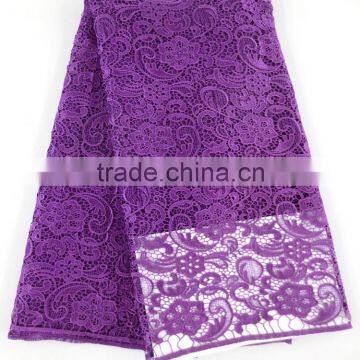 Purple Lace Fabric/ Guipure Lace Material /Guipure Cotton Embroidery Lace