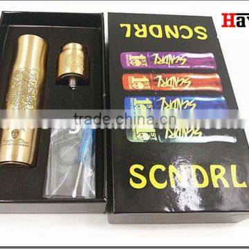 Copper mod newest 2016 coming mech mod copper scndrl mod machines atty v2 rda