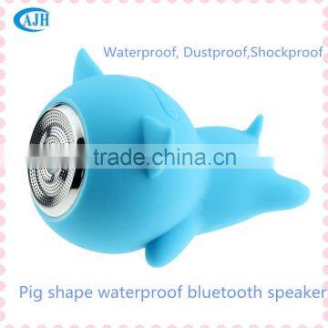 2015 Mini Cute Piggy Shape Bluetooth Waterproof Speaker Shockproof Silicone Speaker photo-4