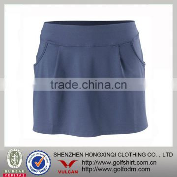 Navy Blue Color Dry Fit Pockets Sports Skirt For Women OEM Service