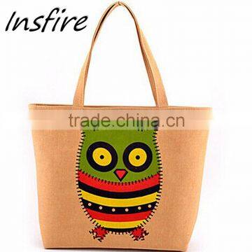 Promotional cheap women's tote canvas handbag