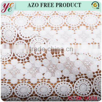 High Quality White Circular Pattern Ornament of Chinese Style Embroidery Fabric for Wedding Dress photo-4