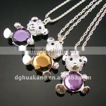 Ladies' Zinc Alloy Neckalce with rhinestones HY09158