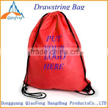 Waterproof drawstring backpack beach bag, custom nylon drawstring bag