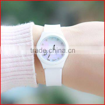 Beauty design wrist silicone watch for lady