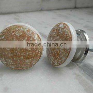 Flat Ceramic Knob At buy best prices on india Arts Palace