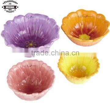 ceramic custom kitchen clolorful tulip measuring cup                        
                                                Quality Choice