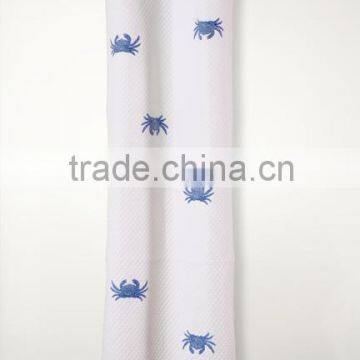 Curtains shower with embroidery