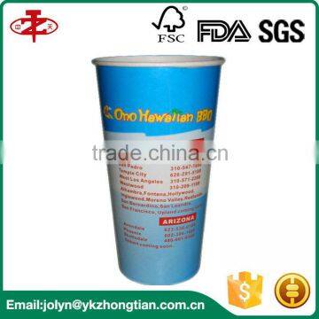 Wholesale Healthy Single Wall Disposable 32oz Cold Drink Paper Cup