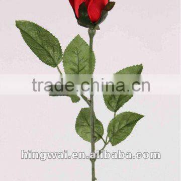 64cm Artificial Flower Rose Bud With 6 Leaves photo-4