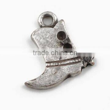 A14173 metal antique silver French boots charm for bracelet necklace pendant