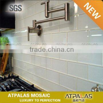 3x6 white glass tile for kitchen backsplash