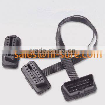 J1962 OBD2 connector Male to Female Extension Flat Split Y cable