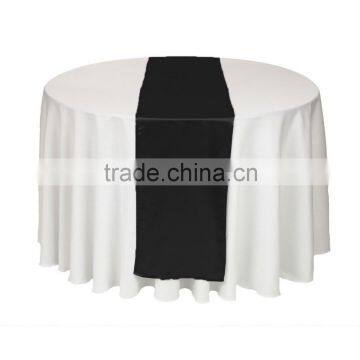 2015New Banquet Wholesale Black Fancy Shiny Satin Table Runner photo-3
